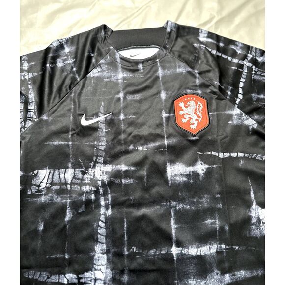 Nike women's XL Dri Fit 2022-23 Netherlands KNVB Football Soccer Jersey black - Picture 5 of 6